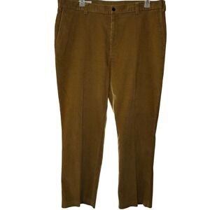 Orvis Mens Corduroy‎ Pants Khaki Classic Fit Pleated Size 40 Chinos